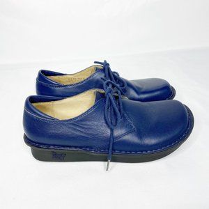 Alegria Womens Navy Blue BRE 622 Round Toe Low Top Lace Up Casual Shoes size 5